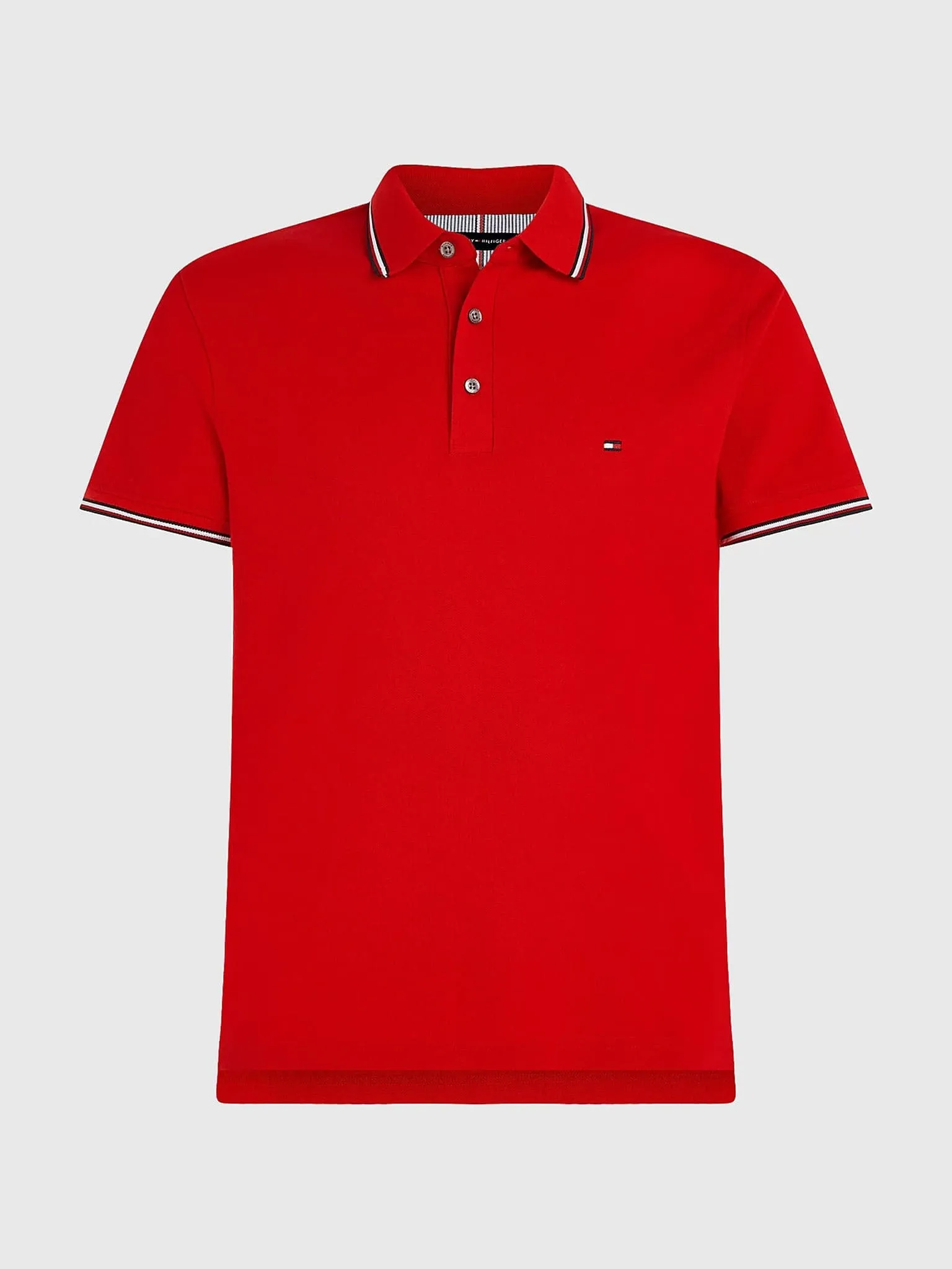 Ανδρική μπλούζα polo 1985 RWB TIPPED SLIM POLO MW0MW30750XLG | MW0MW30750XLG