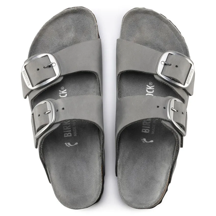 1021751 Arizona Big Buckle Nubuck Leather Dove Gray