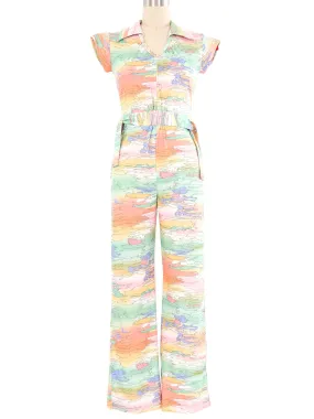 1970s Rainbow Sky Jumpsuit