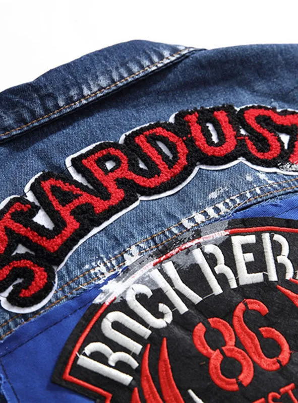 3007 New Coming Best Price Men Badge Patch Jacket