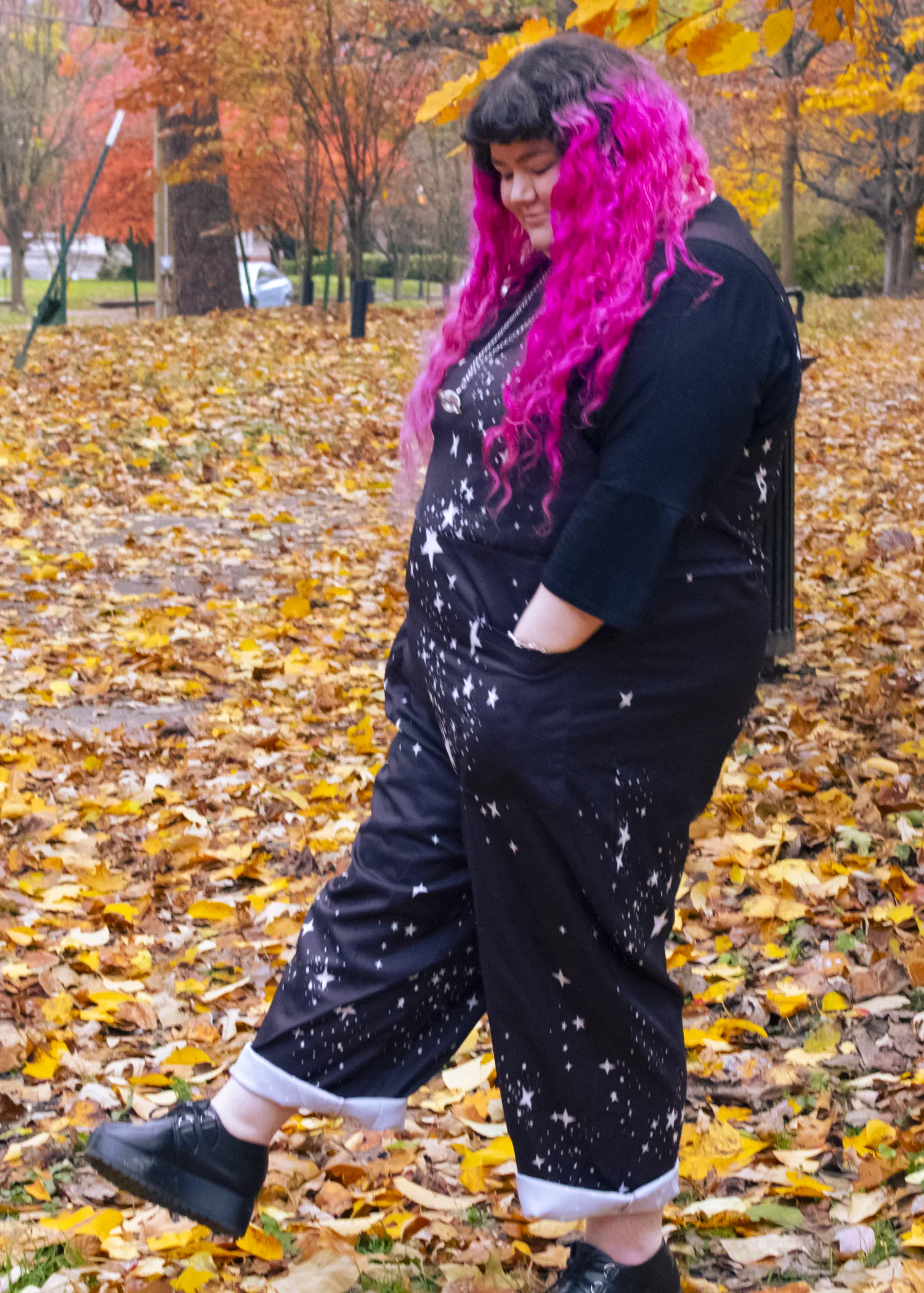 3XL Star Print Dungarees