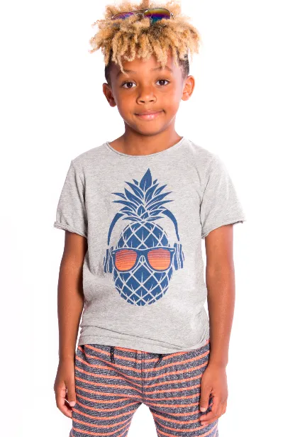 Appaman - Boys Cool Pineapple Tee in Heather Grey