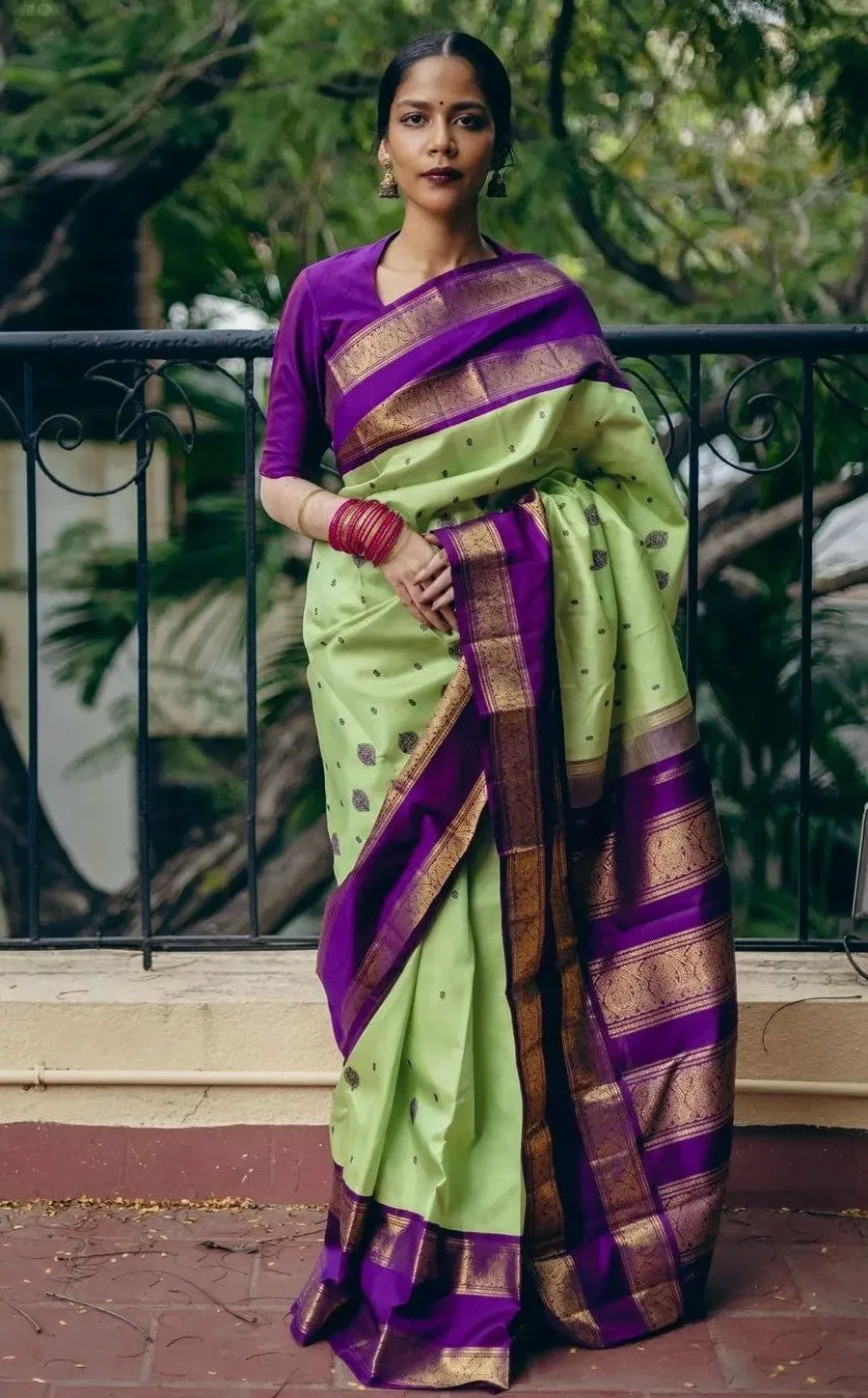 Appealing Pista Soft Silk Saree With Whimsical Blouse Piece
