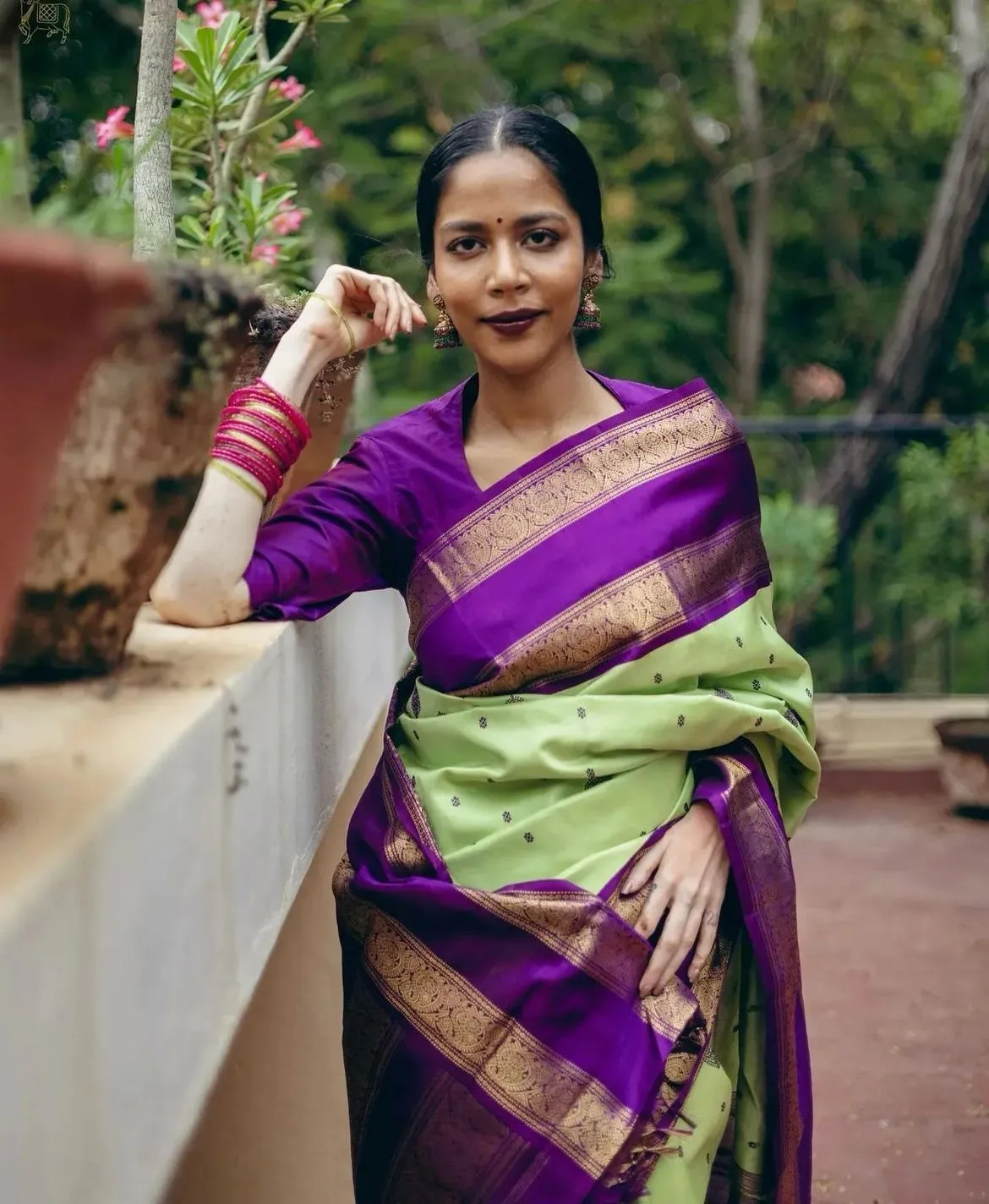 Appealing Pista Soft Silk Saree With Whimsical Blouse Piece