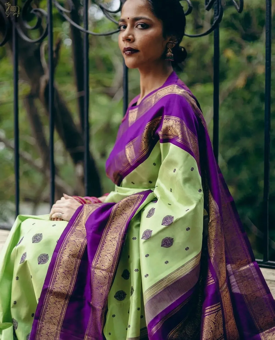 Appealing Pista Soft Silk Saree With Whimsical Blouse Piece