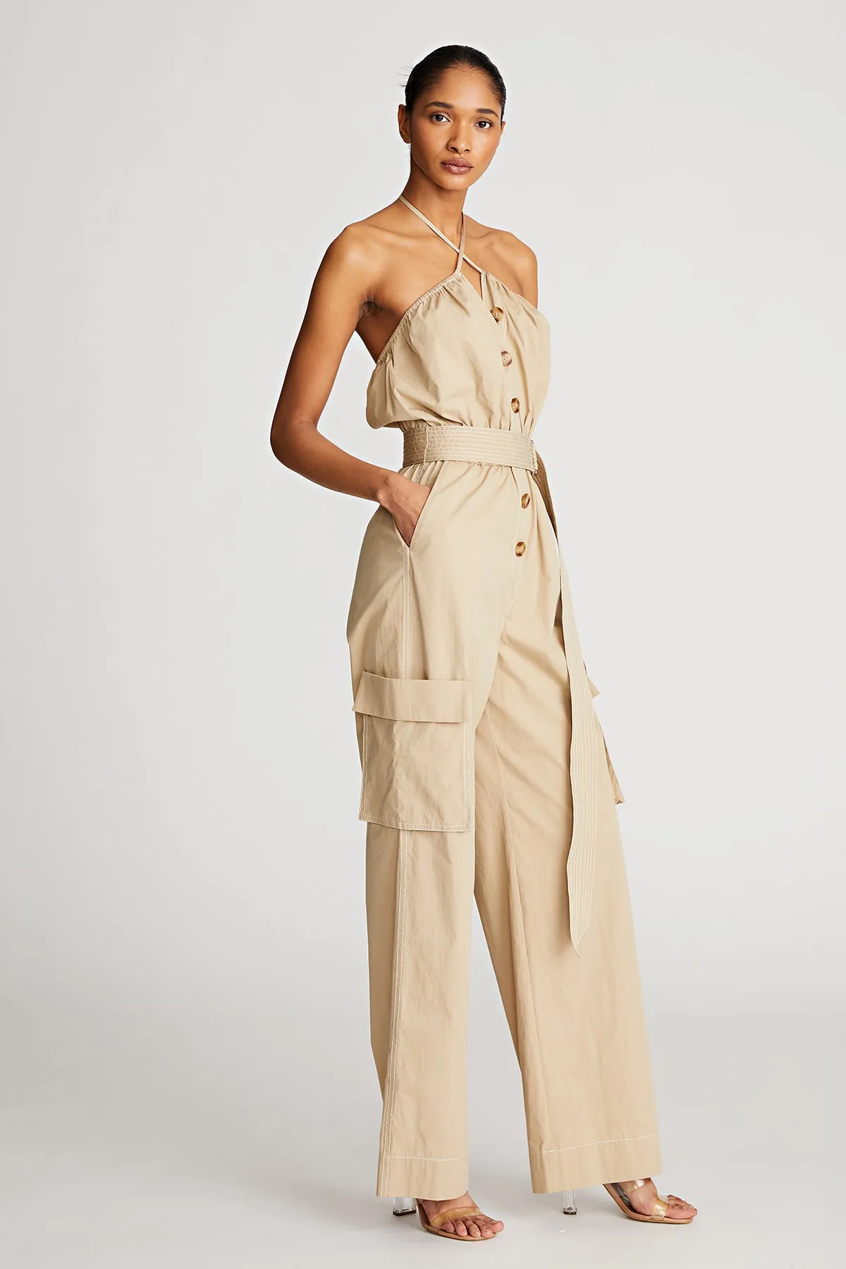 Bari Jumpsuit In Cotton Nylon