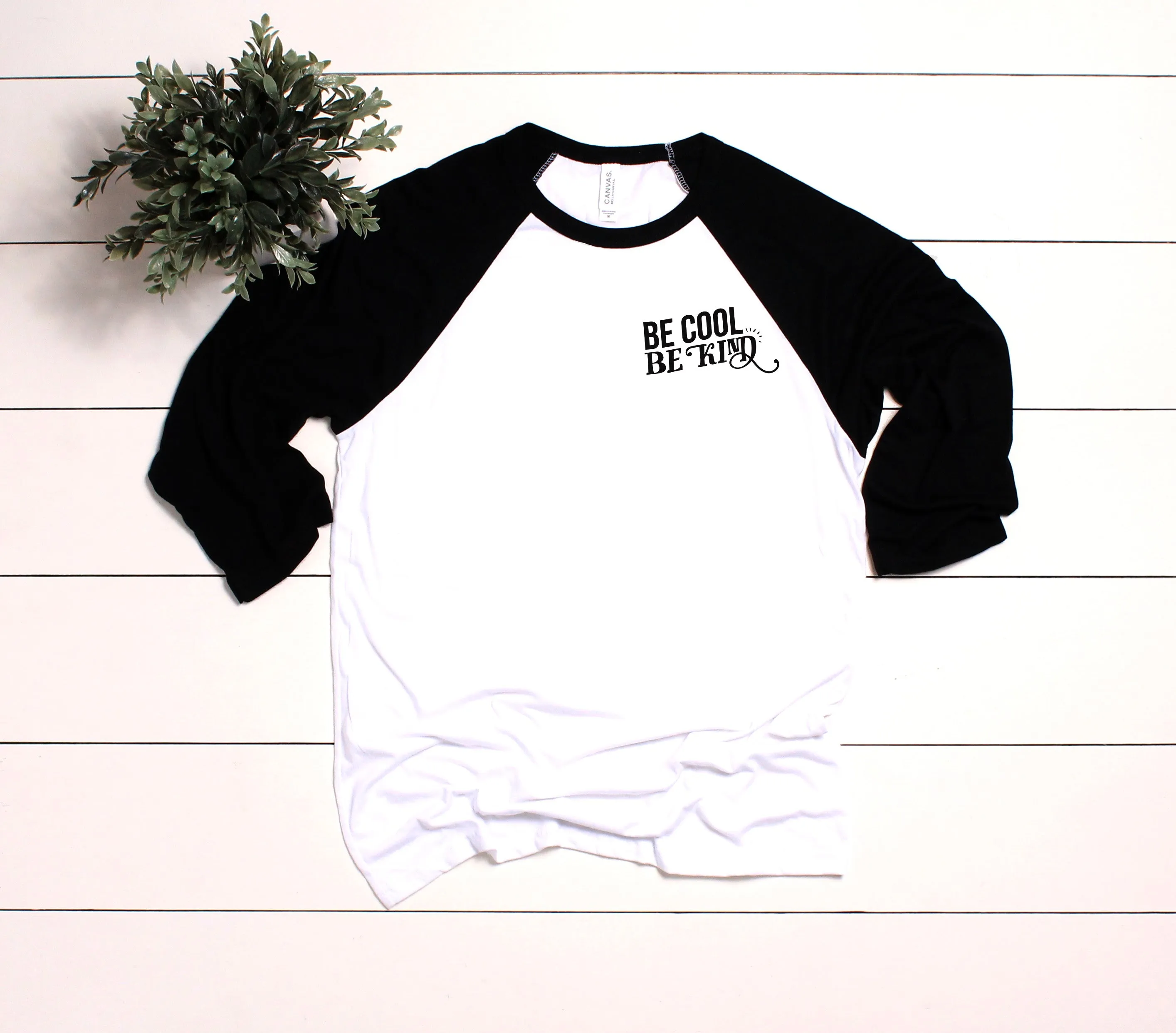 Be Cool Be Kind Swash Raglan Tee