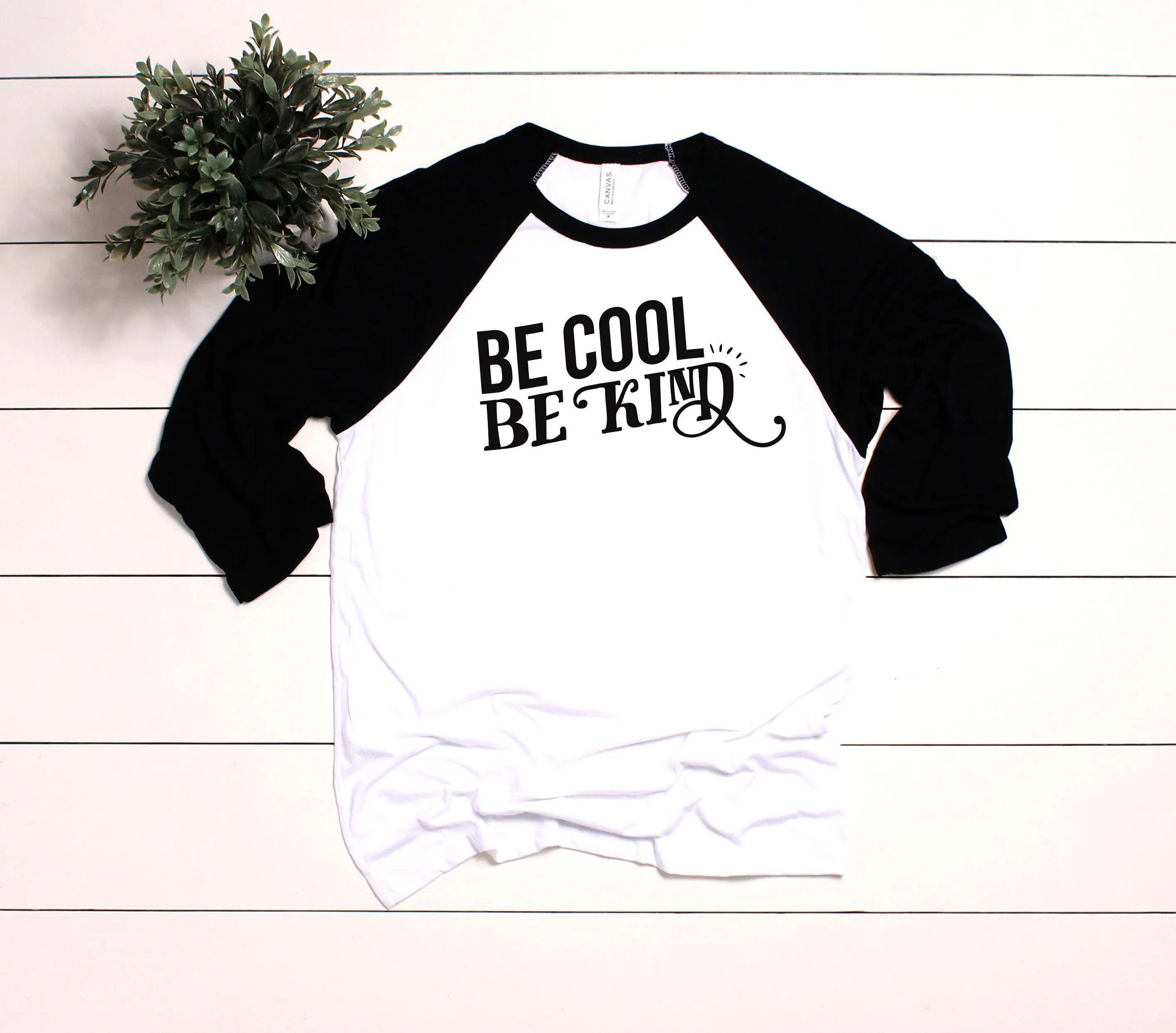 Be Cool Be Kind Swash Raglan Tee