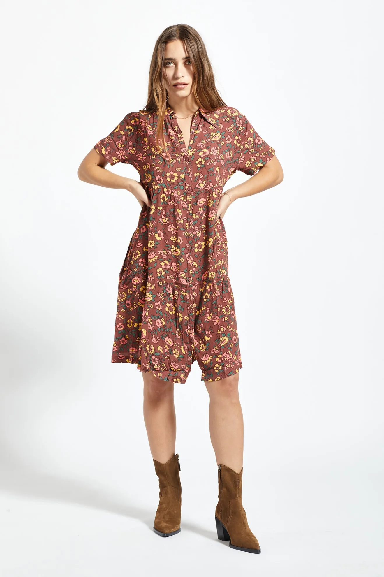 Beauford Dress - Rum Raisin