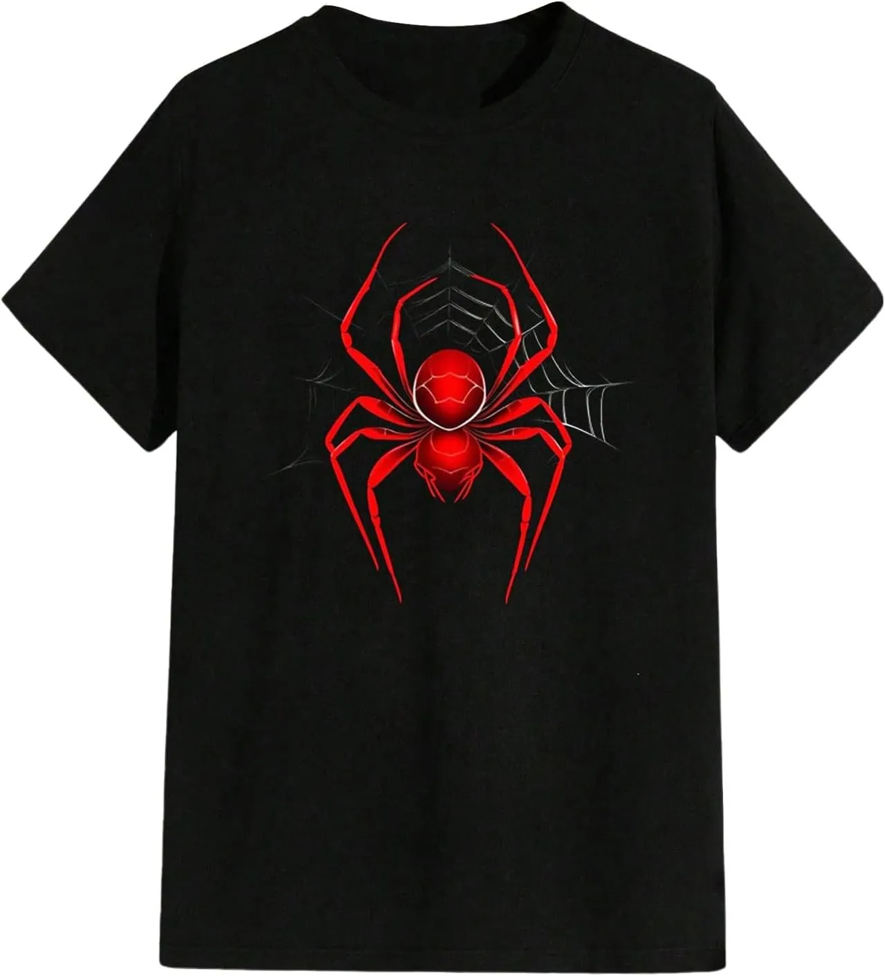 Boy's Letter Graphic Crewneck Tee Shirt Short Sleeve Drop Shoulder Cool Tops
