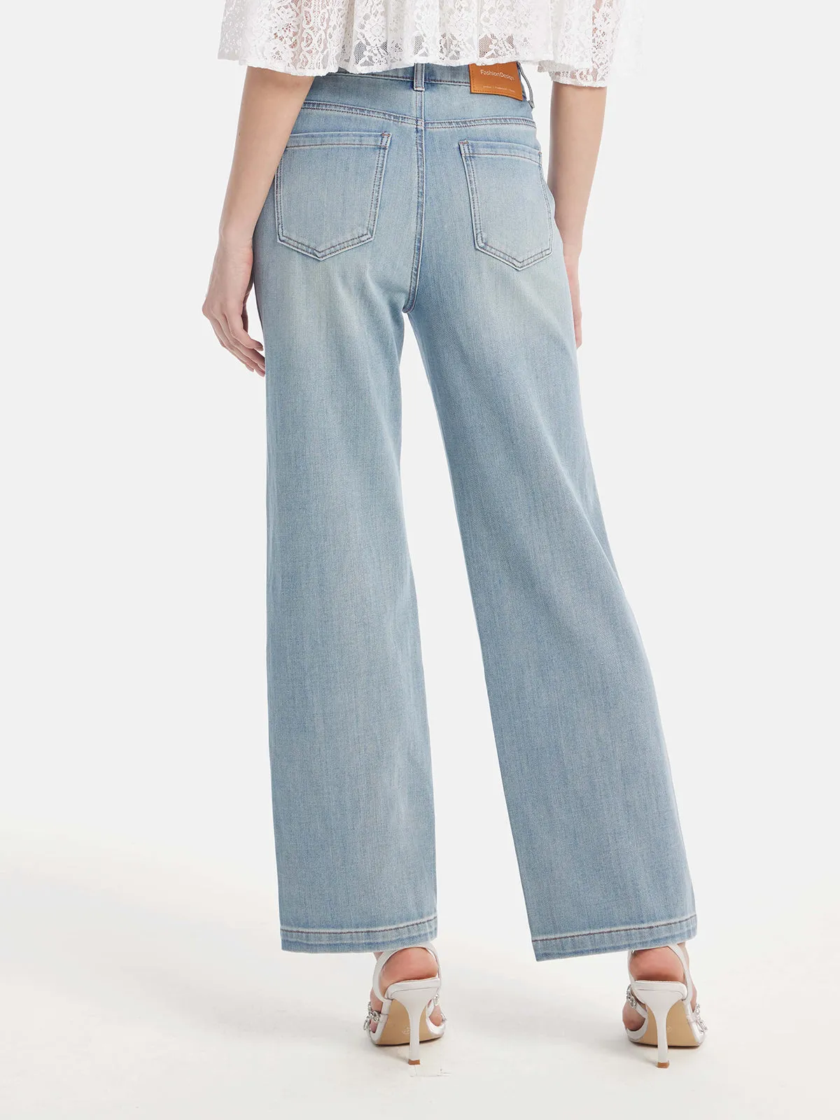 Breathable Straight Leg Denim Jeans