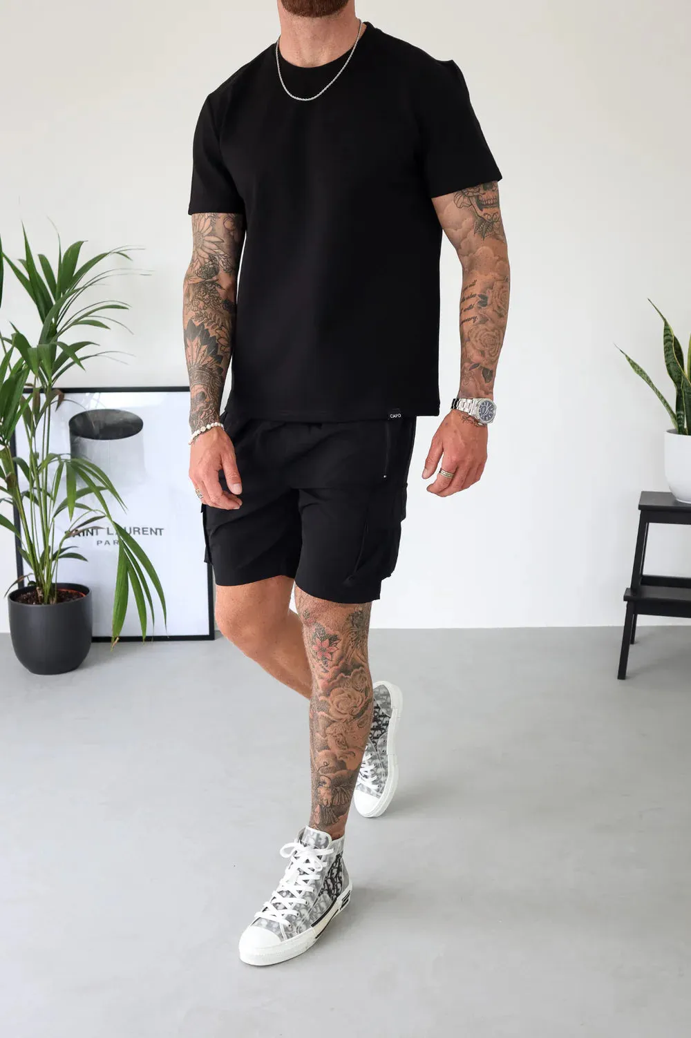 CAPO LIGHTWEIGHT CARGO SHORT - BLACK