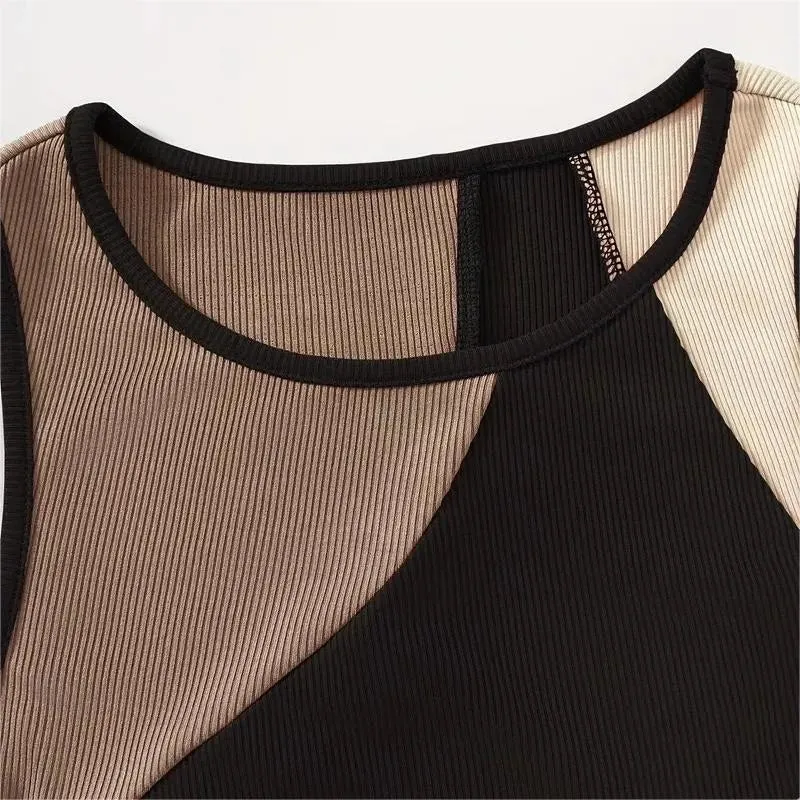 Chic 2000s-Inspired Women’s Summer Sleeveless Crop Tank Top - Punk Aesthetic Corset Style for Trendy Street Fashion