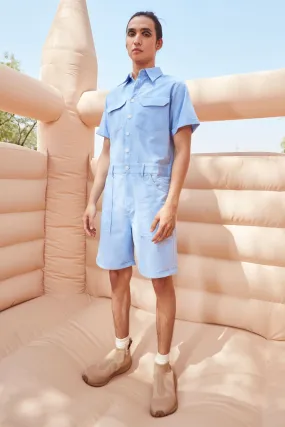 Collared Oxford Romper