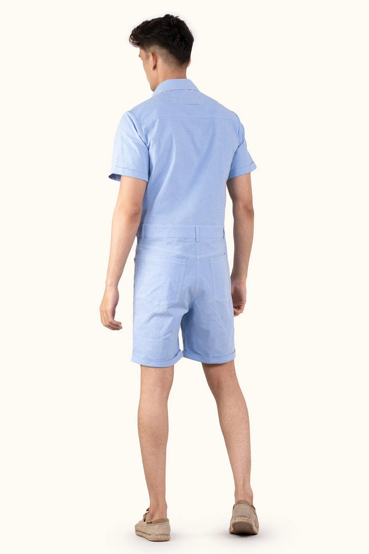 Collared Oxford Romper