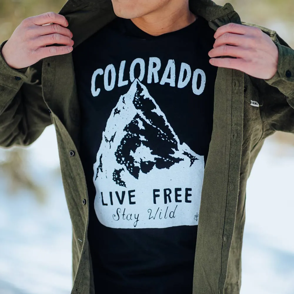Colorado Live Free Stay Wild Tee