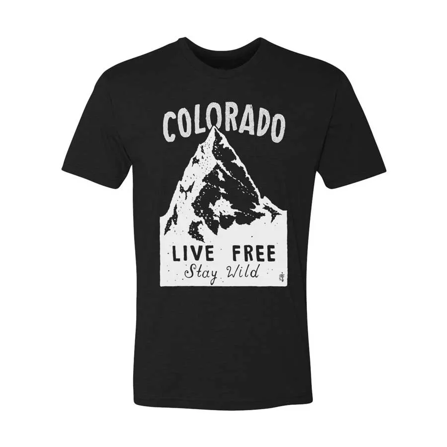 Colorado Live Free Stay Wild Tee