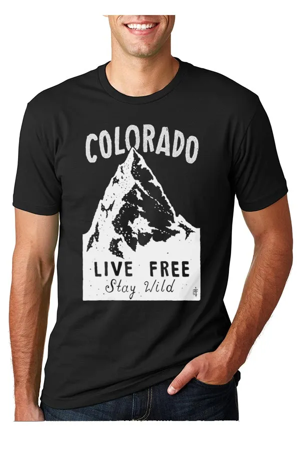 Colorado Live Free Stay Wild Tee