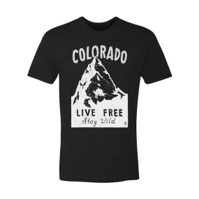 Colorado Live Free Stay Wild Tee