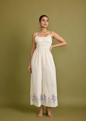Crème Cotton Wide Legged Jumpsuit