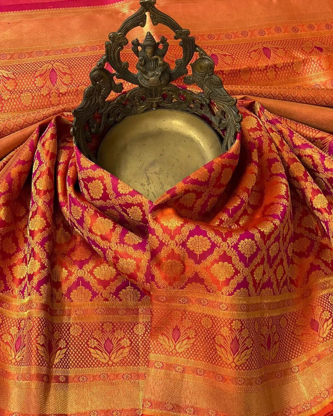 Diaphanous Red Soft Silk Saree With Beleaguer Blouse Piece