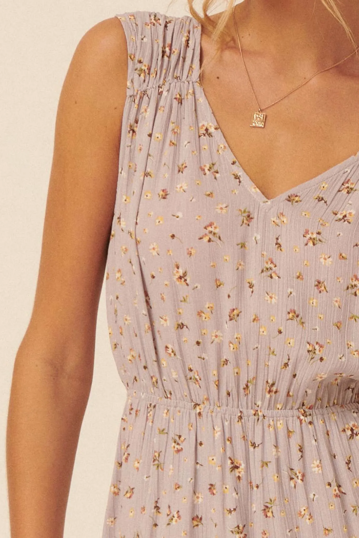 Divine Beauty Floral Crepe Mini Dress