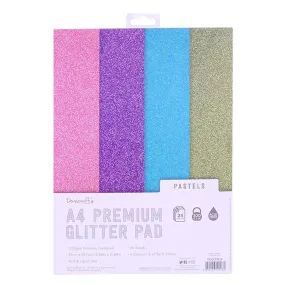 Dovecraft Glitter Card A4 Pad - Pastels (DCGCD034)