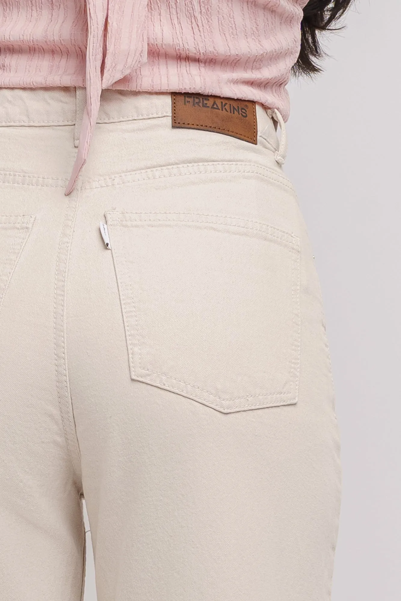 Ecru Straight Jeans