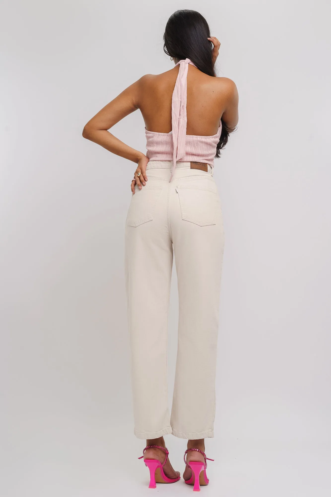 Ecru Straight Jeans