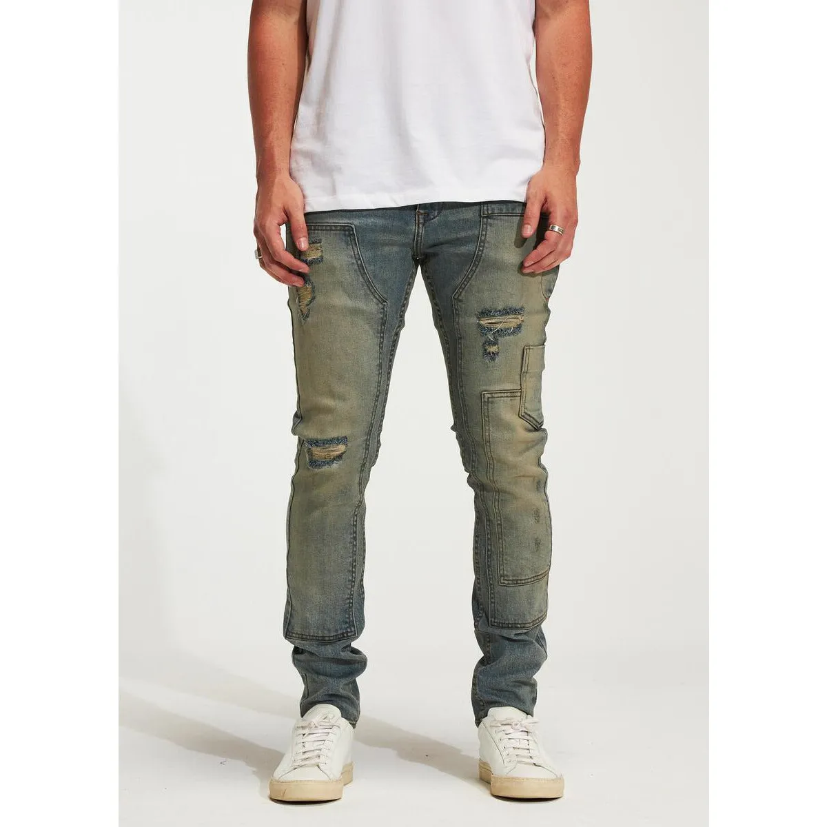 Embellish Hart 2.0 Ripped Sand Blue Jeans (EMBSP123-2)