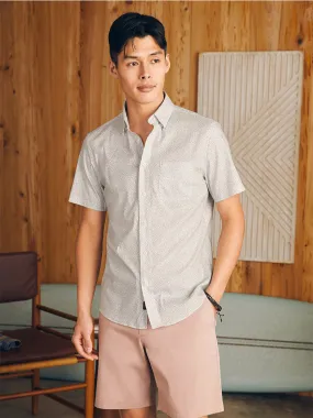Faherty Brand Movement Short-Sleeve Shirt in Ivory Cliff Floral