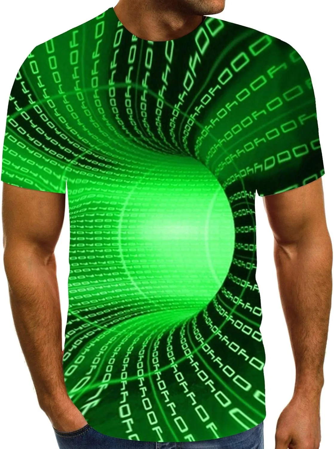 Fashion 3D Print T-Shirts for Men Cool Design Graphics Pattern Crewneck Short Sleeve Tees Optical Illusion Hip Hop Streetwear