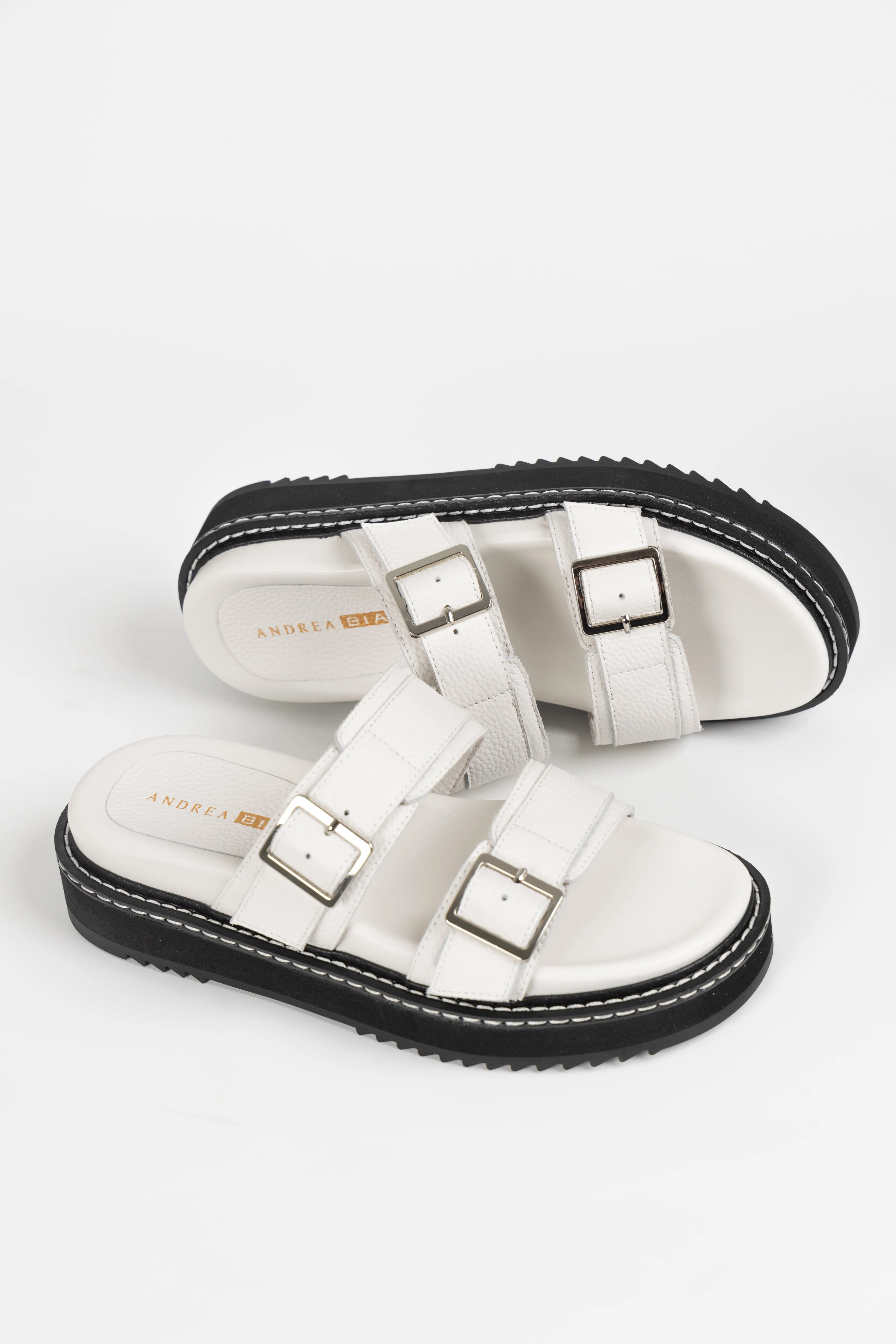 GIMLET SANDAL WHITE TUMBLE LEATHER