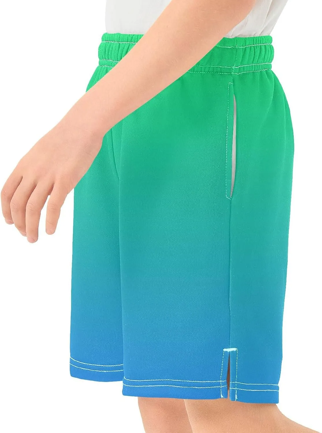 Gradient Boys Athletic Shorts Lightweight Kids Active Youth Shorts with Pockets