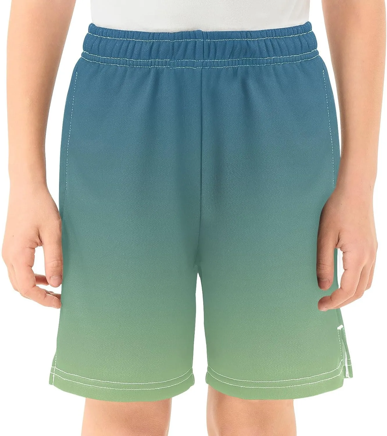 Gradient Boys Athletic Shorts Lightweight Kids Active Youth Shorts with Pockets