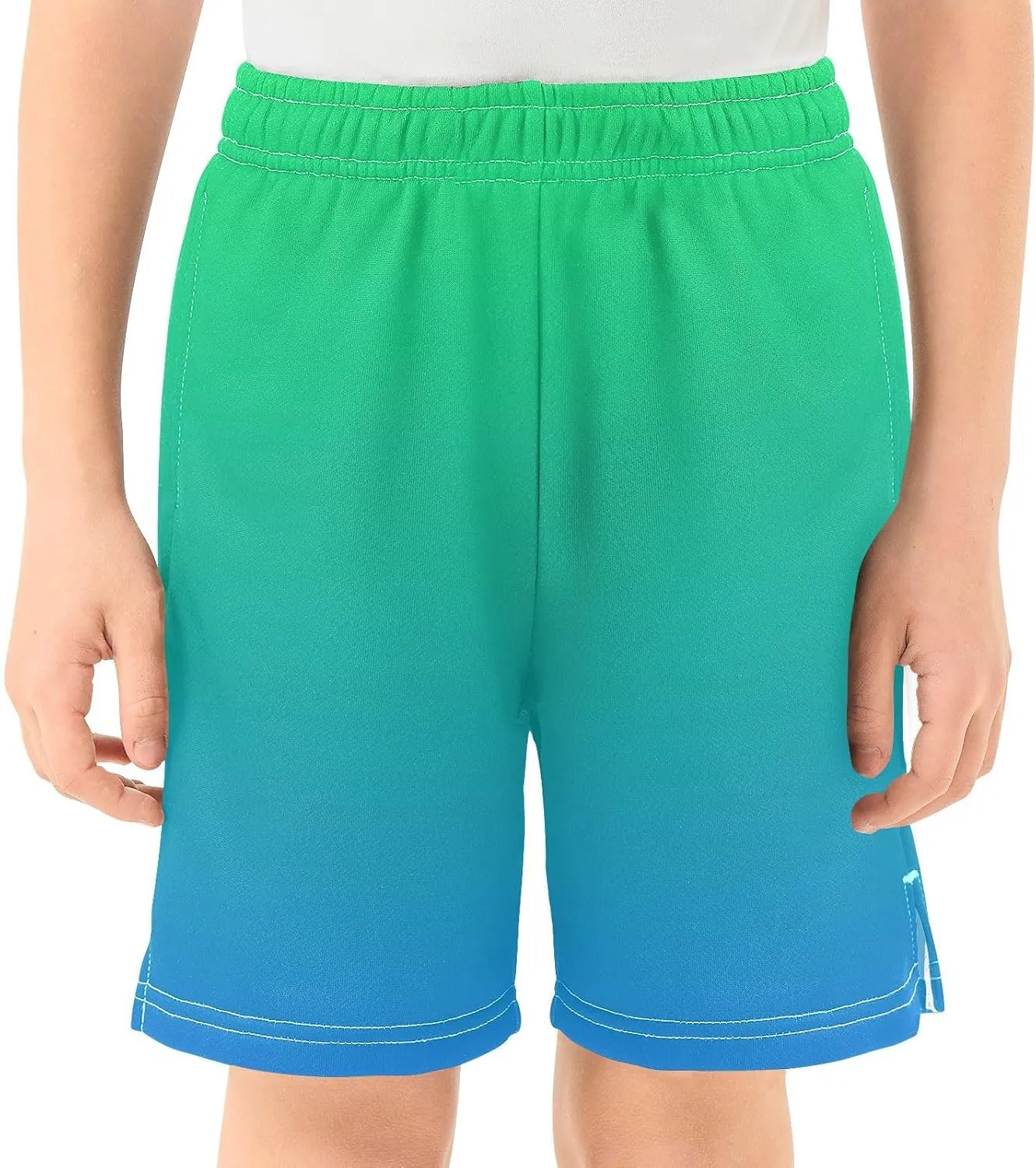 Gradient Boys Athletic Shorts Lightweight Kids Active Youth Shorts with Pockets