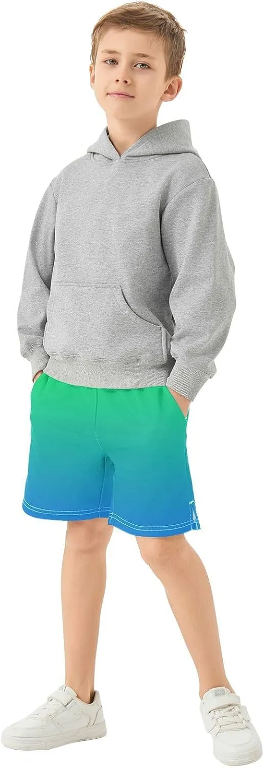 Gradient Boys Athletic Shorts Lightweight Kids Active Youth Shorts with Pockets
