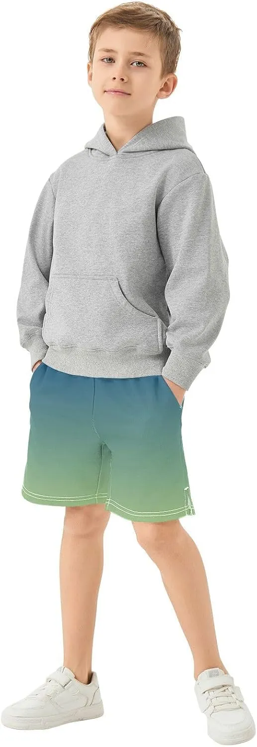 Gradient Boys Athletic Shorts Lightweight Kids Active Youth Shorts with Pockets
