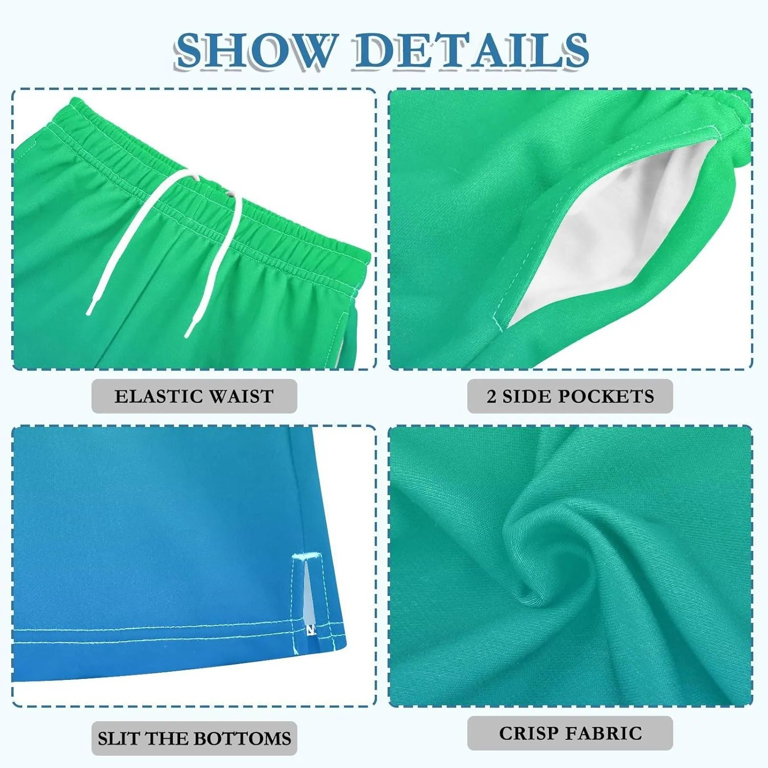 Gradient Boys Athletic Shorts Lightweight Kids Active Youth Shorts with Pockets