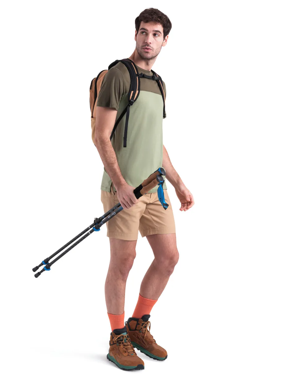 Icebreaker Men&#x27;s Merino 125 Cool-Lite™ Sphere III Short Sleeve Tee Colour Block Lichen/Loden/Cb | Buy Icebreaker Men&#x27;s Merino 125 Cool-Lite™ Sphere III Short Sleeve Tee Colour Block Lichen/Loden/Cb here | Outnorth