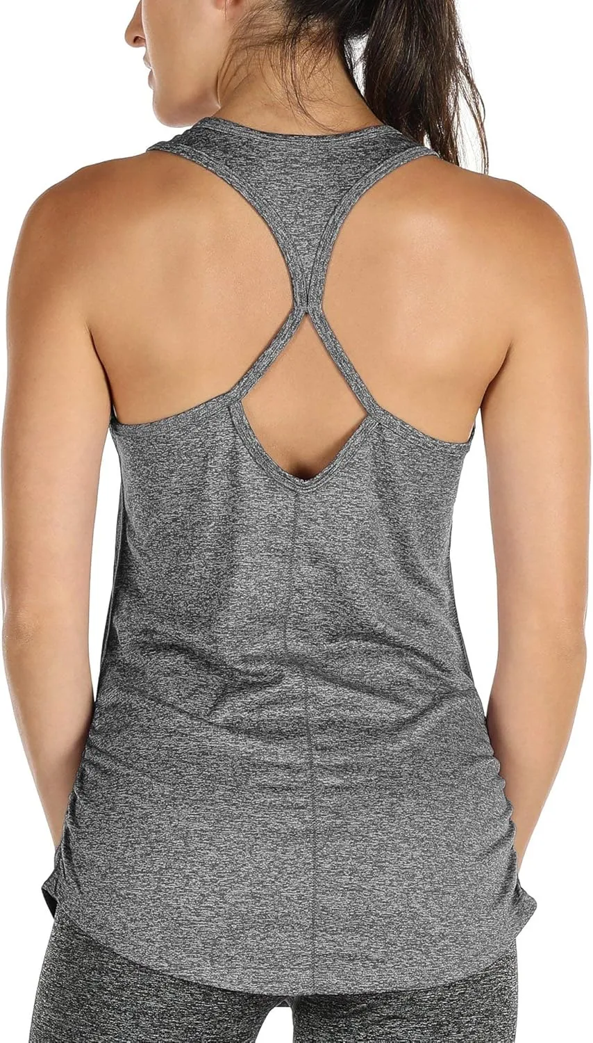 icyzone Workout Yoga Fitness Sports Racerback Tank Tops for Women