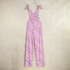 Kawaii Sparkle Cake Rainbow Beam Jumpsuit Overalls