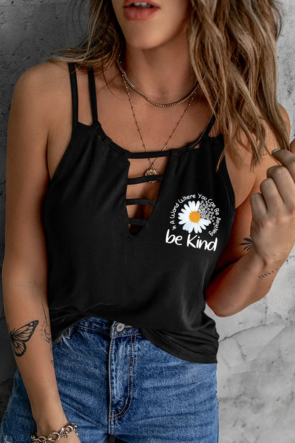 Ladder Hollow-out Tank Top