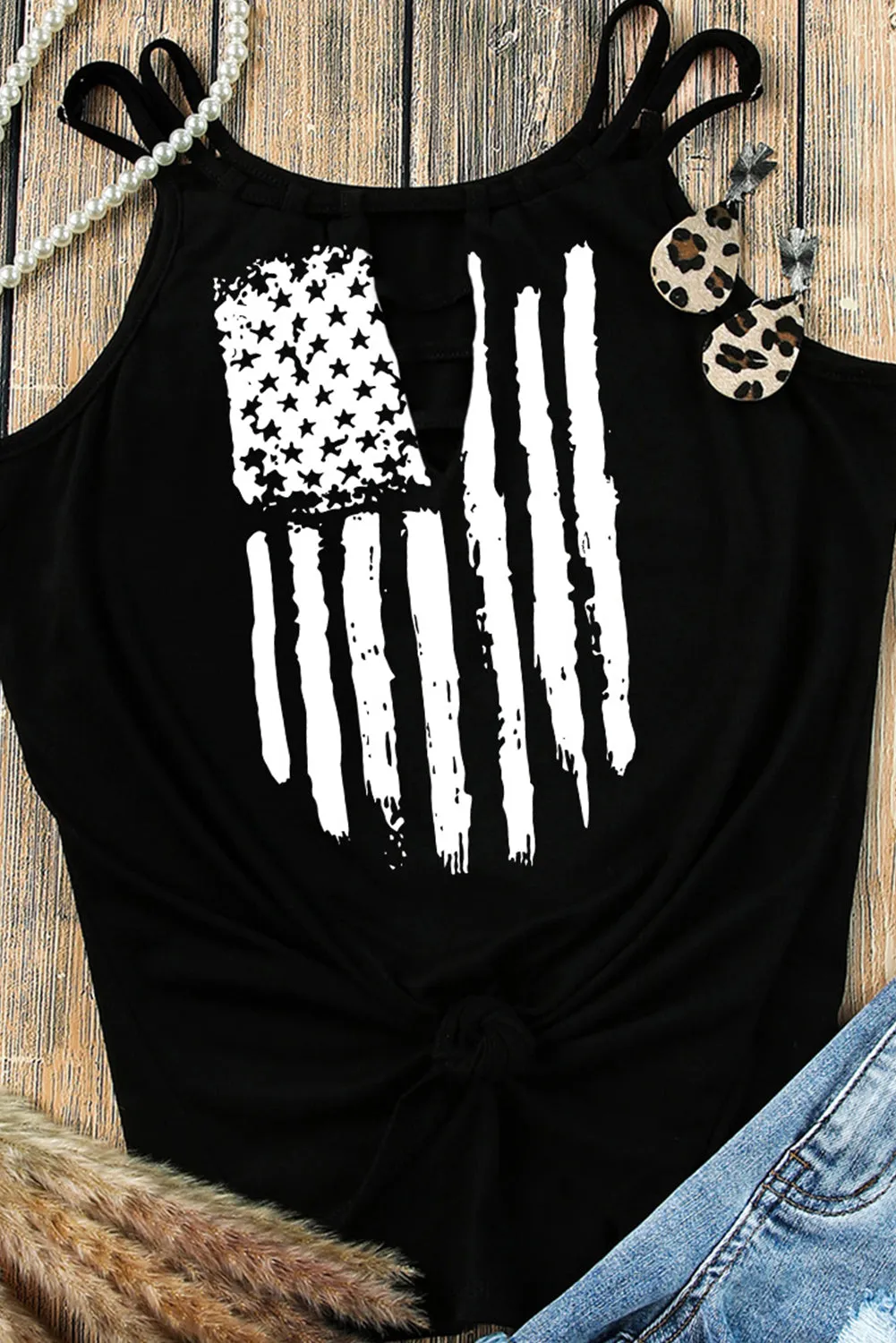 Ladder Hollow-out Tank Top