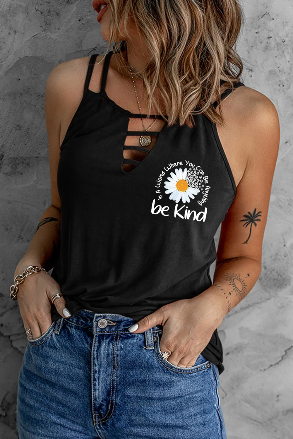 Ladder Hollow-out Tank Top