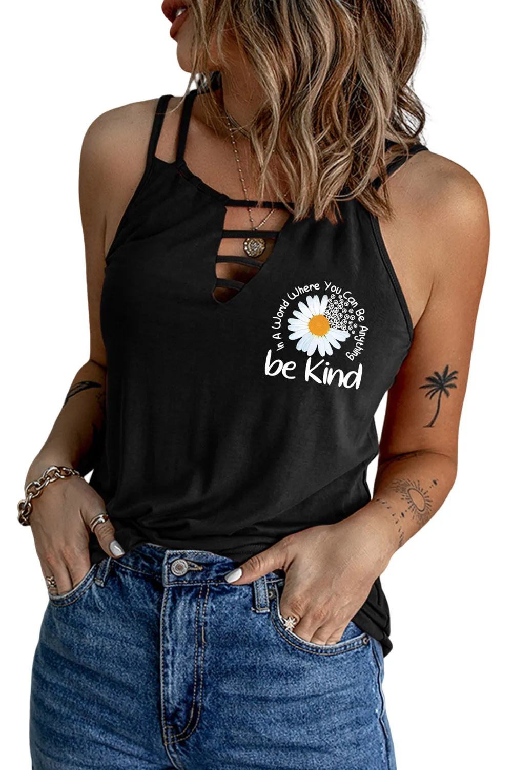 Ladder Hollow-out Tank Top