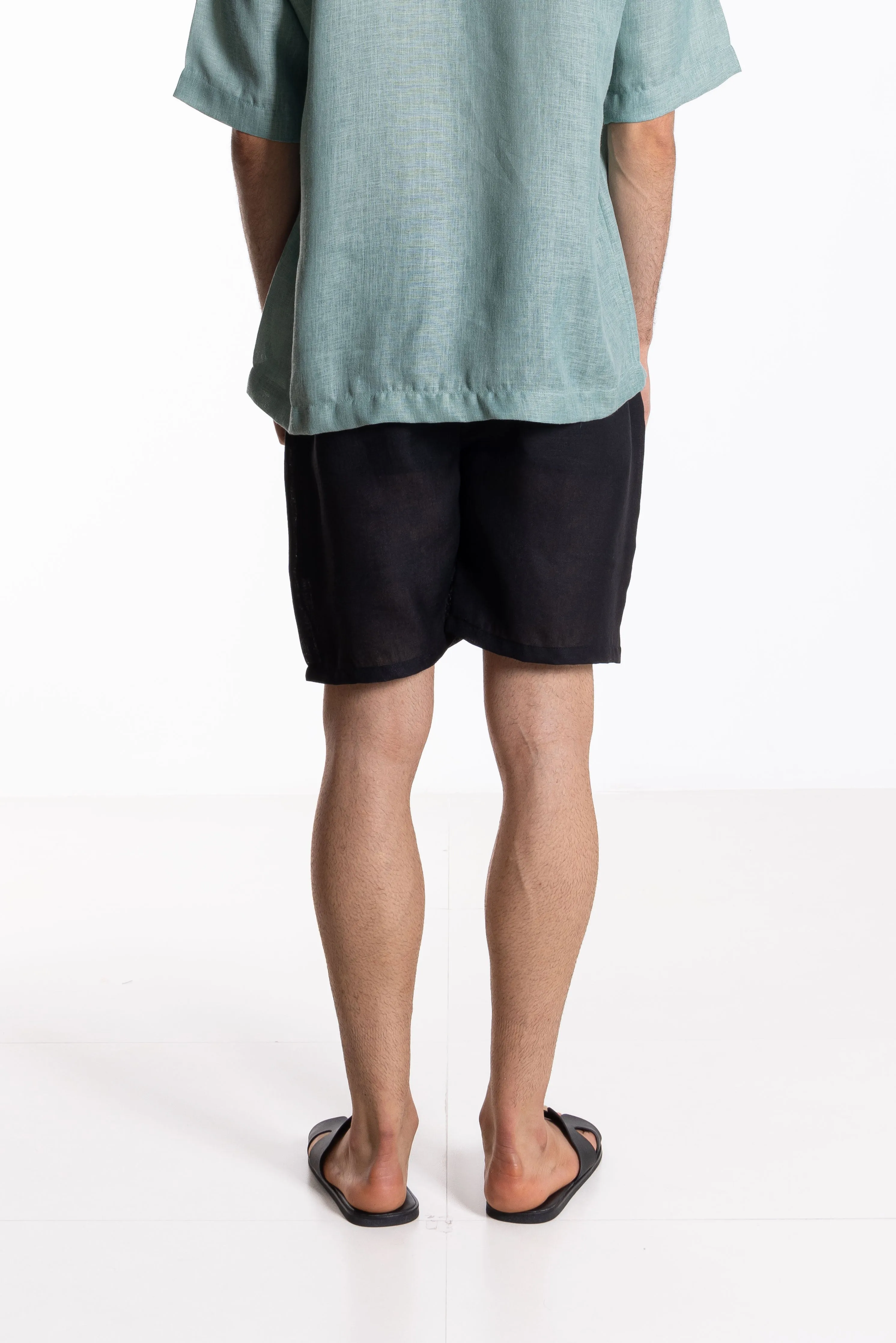 LIGHTWEIGHT LINEN BLEND SHORTS