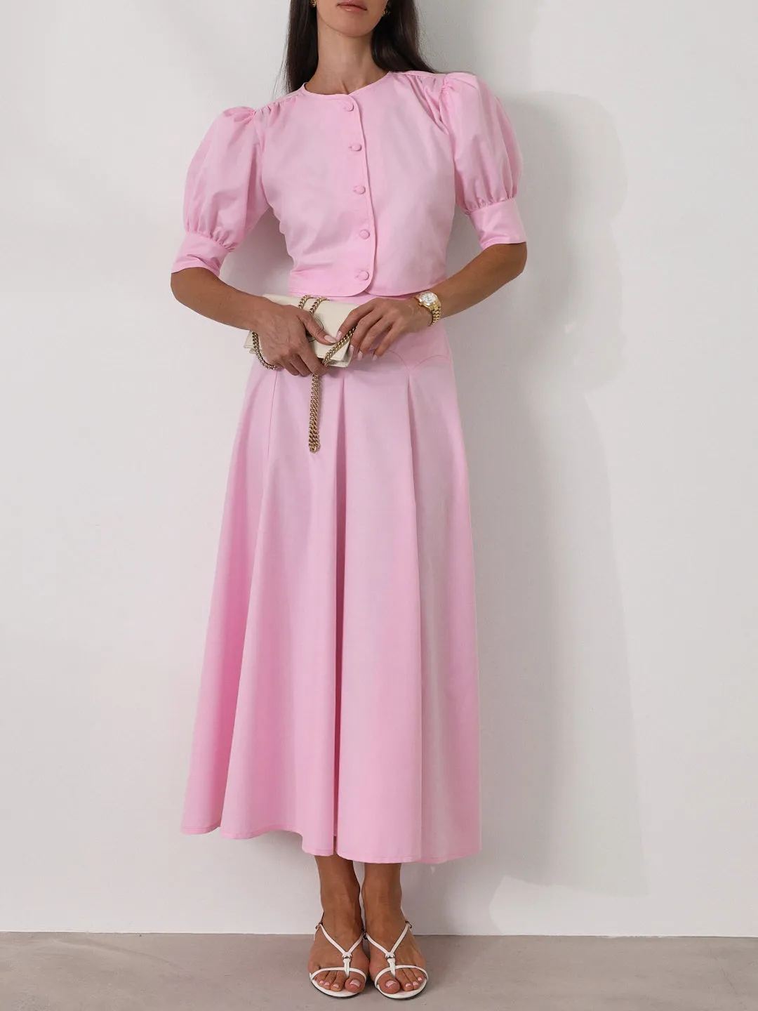 Lola Scallop Seam Dream Skirt | Cloud Pink