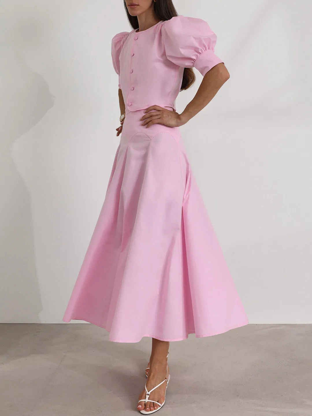Lola Scallop Seam Dream Skirt | Cloud Pink