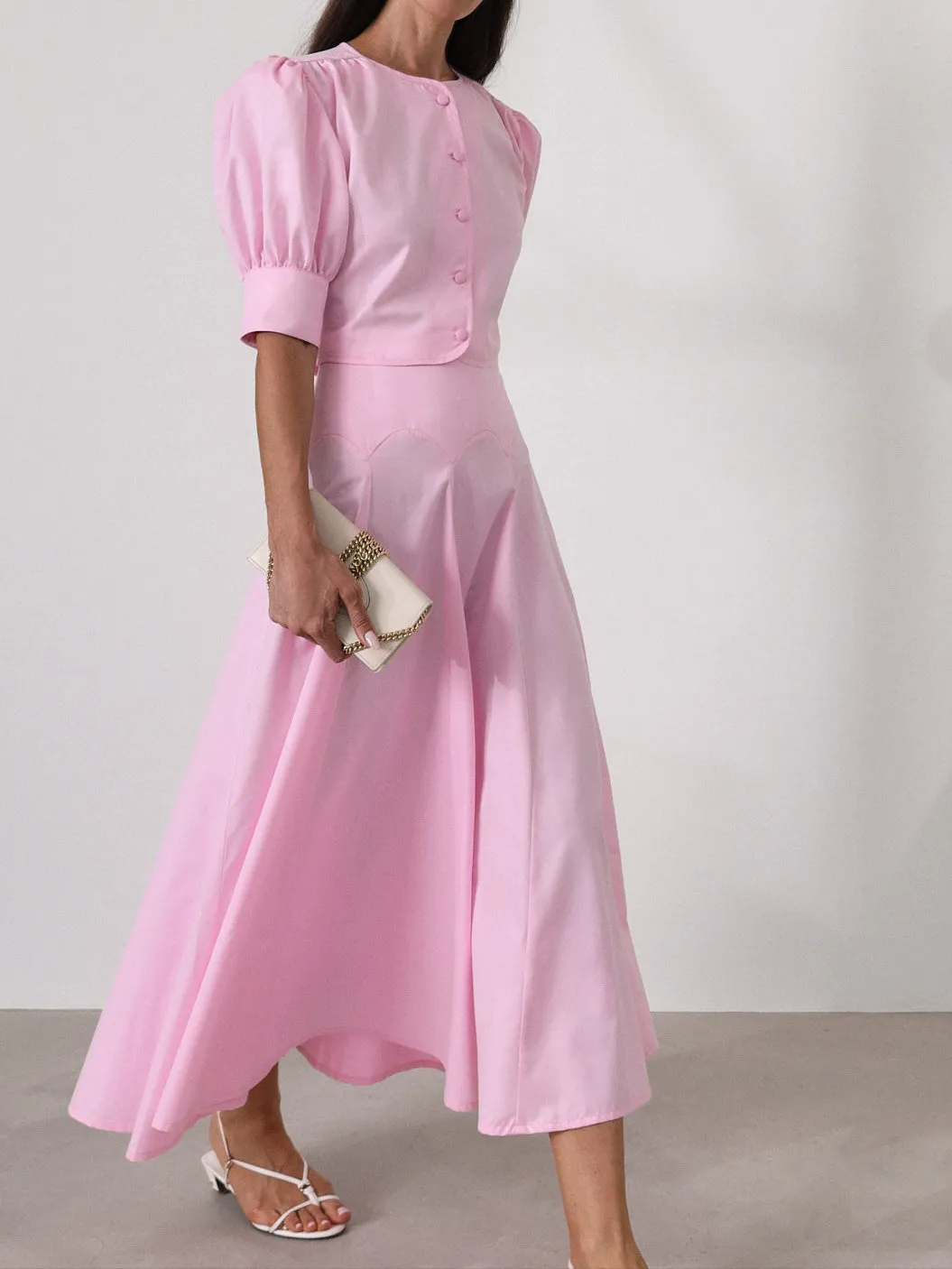 Lola Scallop Seam Dream Skirt | Cloud Pink